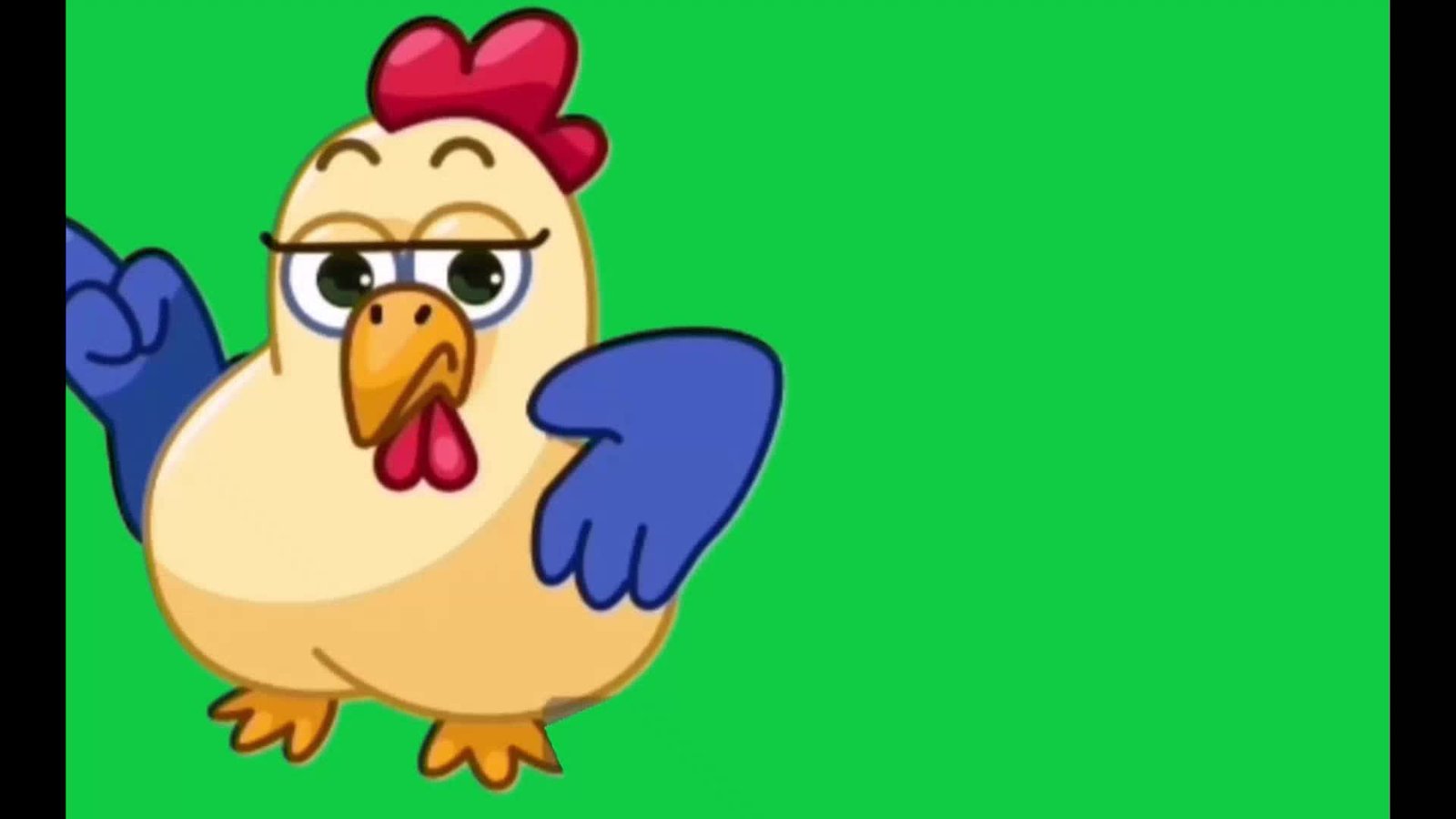 Cartoon Hen Dancing On Free Green Screen Video preview