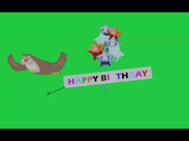 Own Happy Birthday Greeting Free Green Screen Video preview