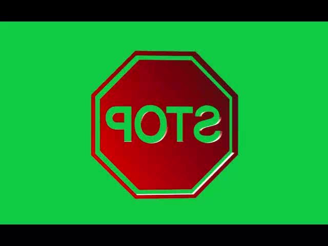 Stop Sign Board Revoling Free Green Screen Vidoe preview