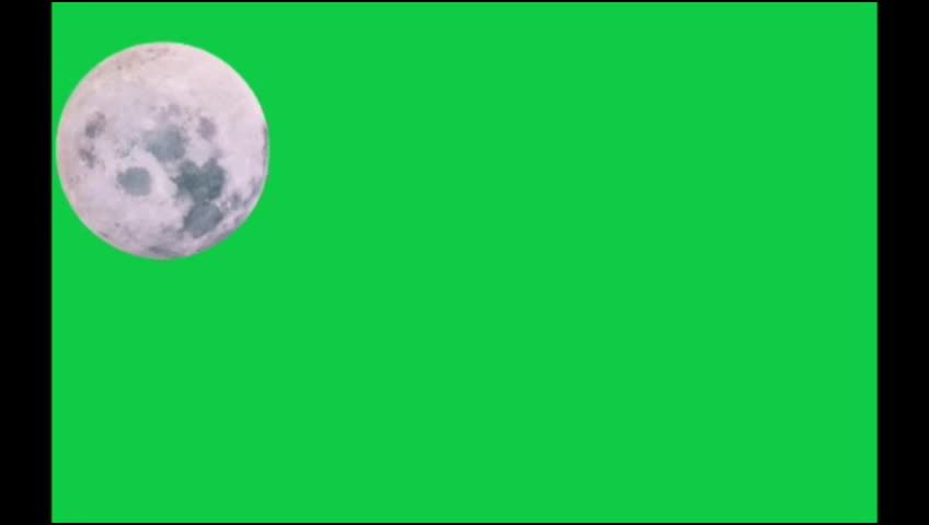 Moon Showing On Green Screen Video preview