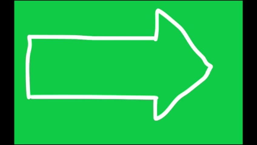 Right Arrow On Full Green Screen preview