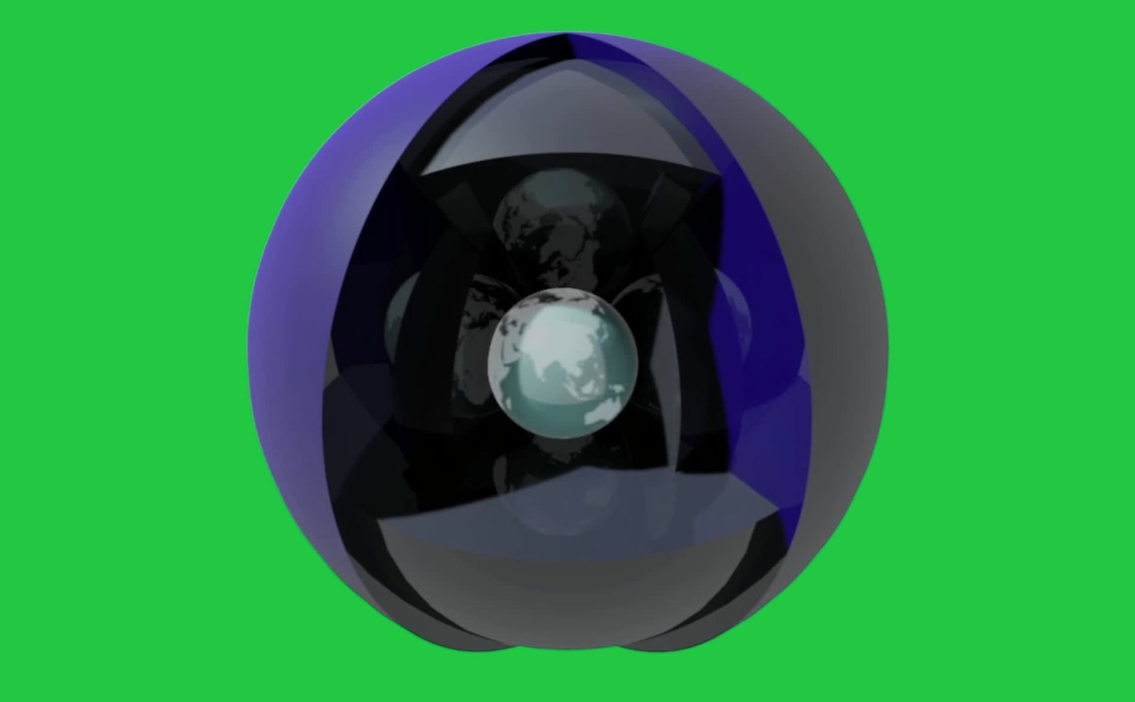 Earth Globe Cover In Layers Green Screen Video preview